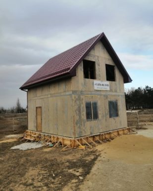 Окончание кровельных работ на СИП доме в городе Саки