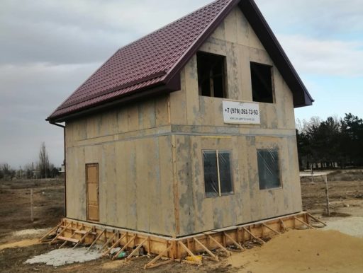Окончание кровельных работ на СИП доме в городе Саки