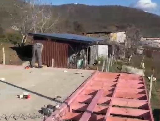 Монтаж и разметка стартового бруса в с. Голубинка. Крым.